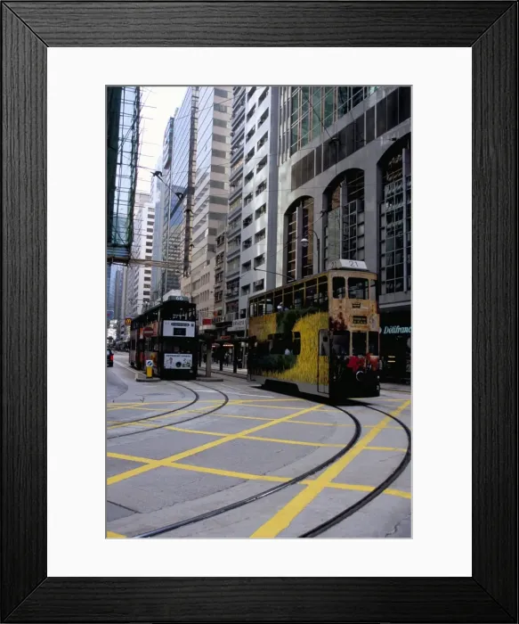 Framed Print : Tram, Sheung Wan, Hong Kong Island, Hong Kong, China, Asia Framed Print : Tram, Sheung Wan, Hong Kong Island, Hong Kong, China, Asia