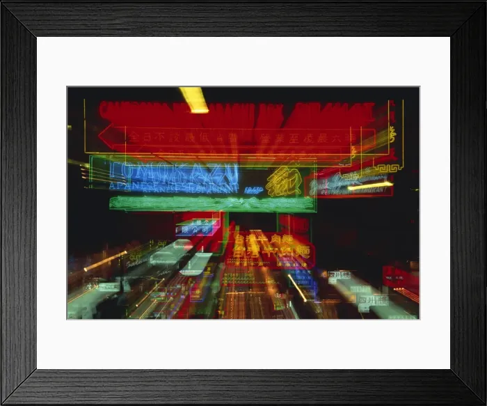 Framed Print : Neon signs, Hong Kong, China, Asia Framed Print : Neon signs, Hong Kong, China, Asia