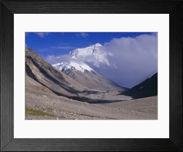 Framed Print : North side of Mount Everest, from Rongbuk monastery, Central Tibet, Tibet, China, Asia Framed Print : North side of Mount Everest, from Rongbuk monastery, Central Tibet, Tibet, China, Asia