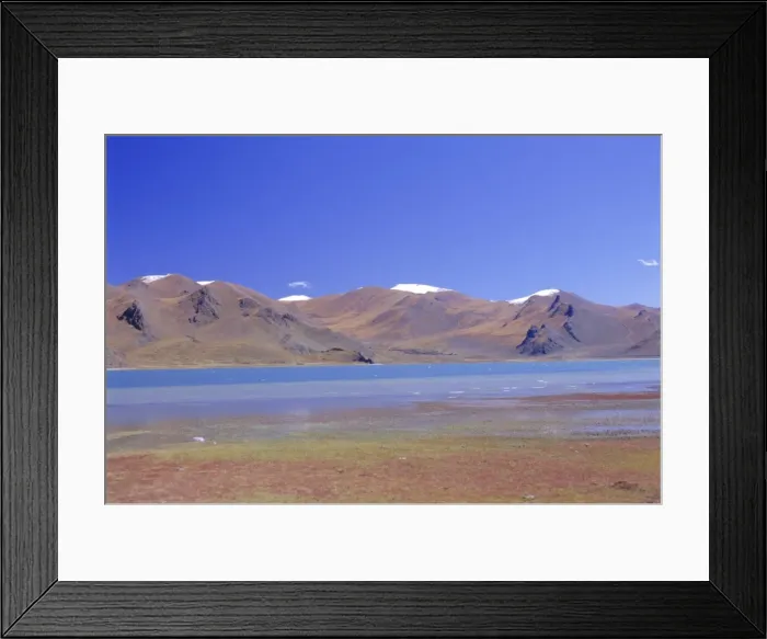 Framed Print : Yamdrok lake, central area, Tibet, China, Asia Framed Print : Yamdrok lake, central area, Tibet, China, Asia