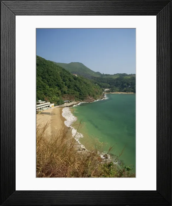 Framed Print : Coastline and beach at Clearwater Bay in the New Territories, Hong Kong, China Asia