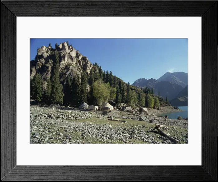 Framed Print : Yurts by Lake Tianchi (the Lake of Heaven), in the mountains at Urumqi Framed Print : Yurts by Lake Tianchi (the Lake of Heaven), in the mountains at Urumqi