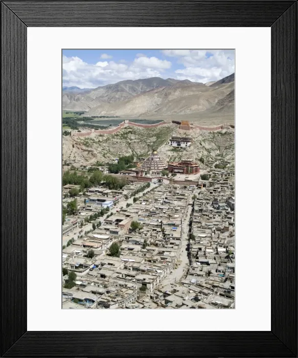Framed Print : View from Fort, including Kumbum, Gyantse, Tibet, China, Asia Framed Print : View from Fort, including Kumbum, Gyantse, Tibet, China, Asia