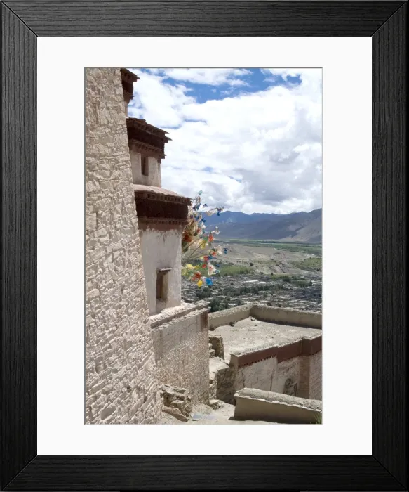 Framed Print : View from Fort, Gyantse, Tibet, China, Asia Framed Print : View from Fort, Gyantse, Tibet, China, Asia