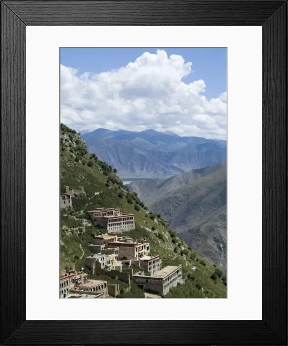 Framed Print : Ganden Monastery, near Lhasa, Tibet, China, Asia Framed Print : Ganden Monastery, near Lhasa, Tibet, China, Asia