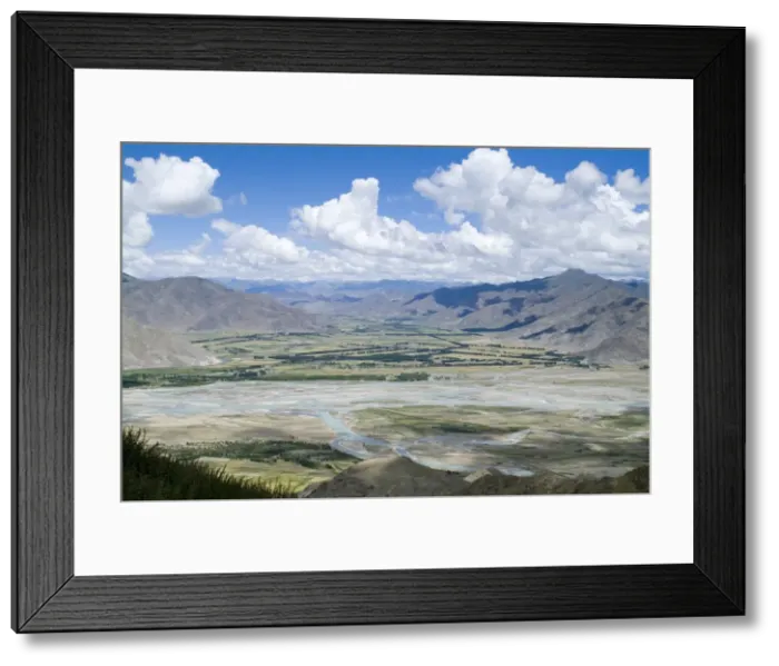 Framed Print : View of Tibetan plateau, from Ganden Monastery, near Lhasa, Tibet, China, Asia Framed Print : View of Tibetan plateau, from Ganden Monastery, near Lhasa, Tibet, China, Asia
