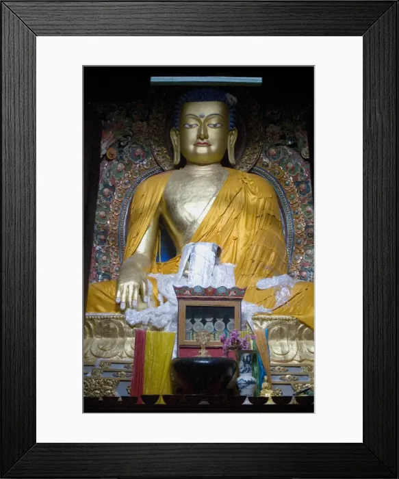 Framed Print : Buddha, Mindroling Monastery, Tibet, China, Asia Framed Print : Buddha, Mindroling Monastery, Tibet, China, Asia