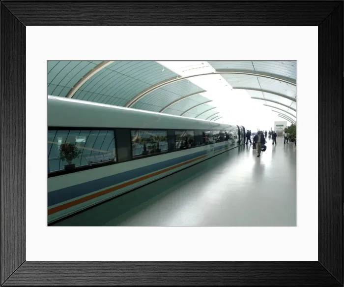 Framed Print : The Maglev, the worlds fastest train with a maximum speed of 430 km an hour Framed Print : The Maglev, the worlds fastest train with a maximum speed of 430 km an hour