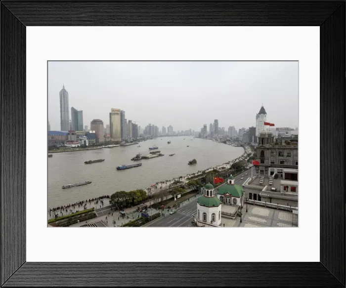 Framed Print : The Huangpu River and the Bund, Shanghai, China, Asia Framed Print : The Huangpu River and the Bund, Shanghai, China, Asia