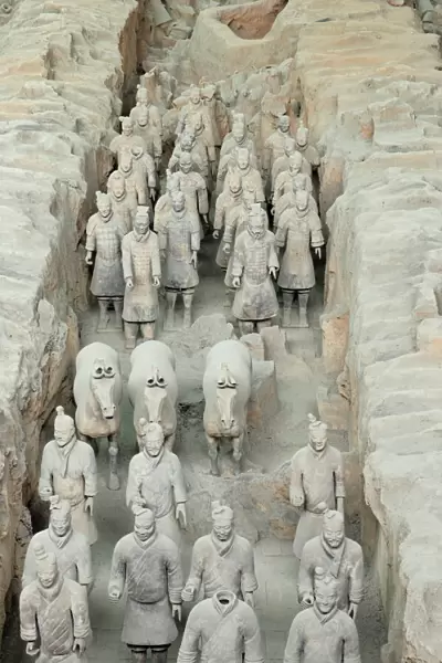 Terracotta Army, guarded the first Emperor of China, Qin Shi Huangdis tomb