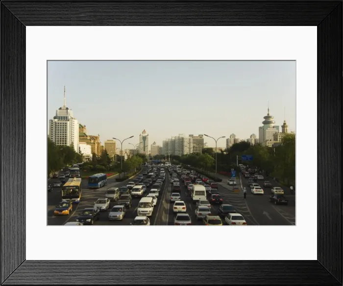 Framed Print : Downtown buildings in Fuchengmen area, Beijing, China, Asia Framed Print : Downtown buildings in Fuchengmen area, Beijing, China, Asia