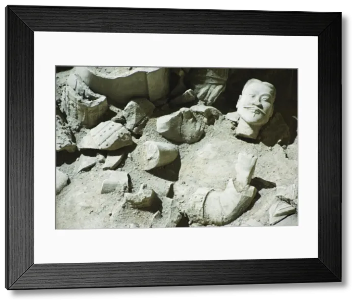 Framed Print : Pit 3, Mausoleum of the first Qin Emperor housed in The Museum of the Terracotta Warriors opened in 1979 near Xian City, Shaanxi Province Framed Print : Pit 3, Mausoleum of the first Qin Emperor housed in The Museum of the Terracotta Warriors opened in 1979 near Xian City, Shaanxi Province