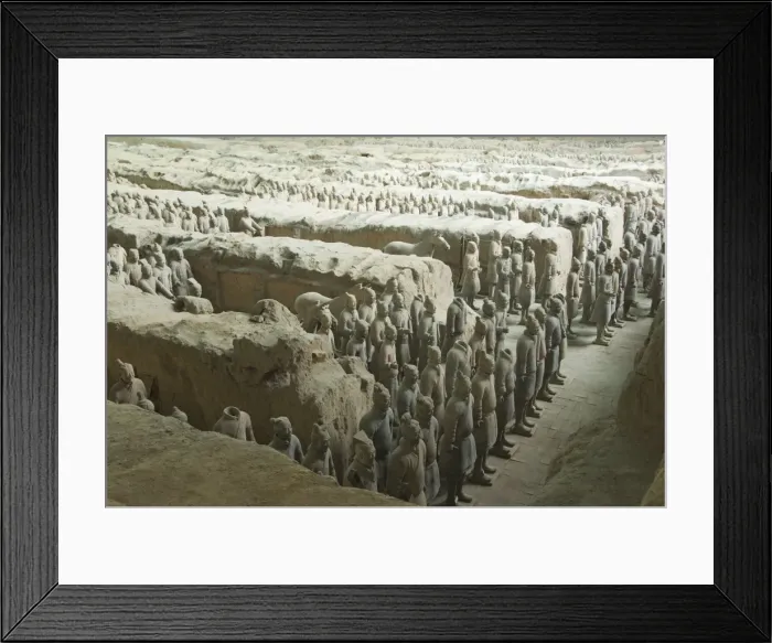 Framed Print : Pit 1, Mausoleum of the first Qin Emperor housed in The Museum of the Terracotta Warriors opened in 1979 near Xian City, Shaanxi Province Framed Print : Pit 1, Mausoleum of the first Qin Emperor housed in The Museum of the Terracotta Warriors opened in 1979 near Xian City, Shaanxi Province