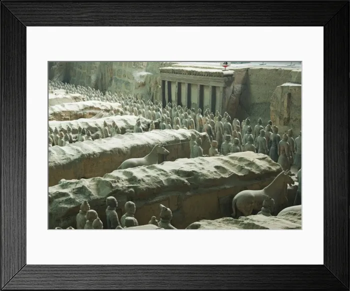 Framed Print : Pit 1, Mausoleum of the first Qin Emperor housed in The Museum of the Terracotta Warriors opened in 1979 near Xian City, Shaanxi Province Framed Print : Pit 1, Mausoleum of the first Qin Emperor housed in The Museum of the Terracotta Warriors opened in 1979 near Xian City, Shaanxi Province
