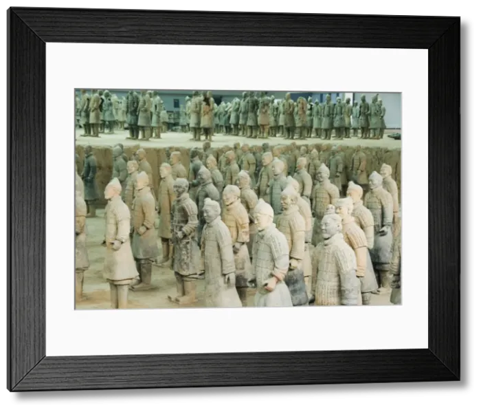 Framed Print : Pit 1, Mausoleum of the first Qin Emperor housed in The Museum of the Terracotta Warriors opened in 1979 near Xian City, Shaanxi Province Framed Print : Pit 1, Mausoleum of the first Qin Emperor housed in The Museum of the Terracotta Warriors opened in 1979 near Xian City, Shaanxi Province