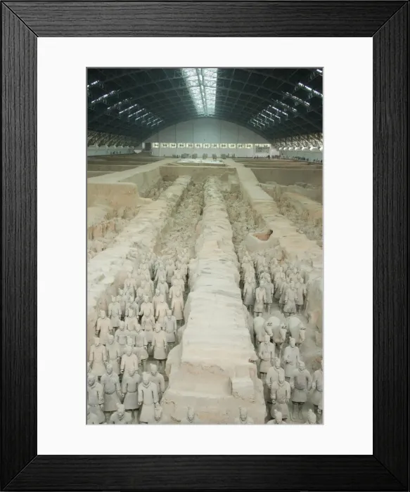 Framed Print : Pit 1, Mausoleum of the first Qin Emperor housed in The Museum of the Terracotta Warriors opened in 1979 near Xian City, Shaanxi Province Framed Print : Pit 1, Mausoleum of the first Qin Emperor housed in The Museum of the Terracotta Warriors opened in 1979 near Xian City, Shaanxi Province