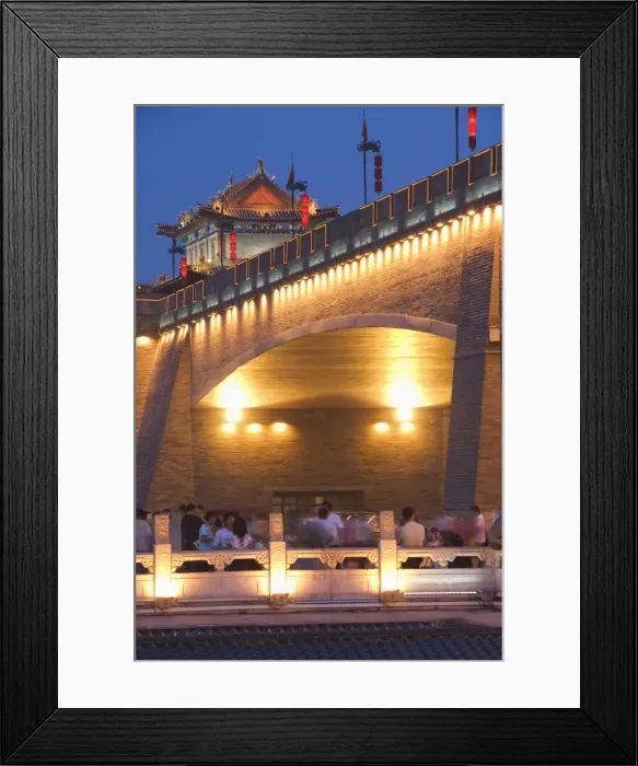 Framed Print : The City Wall and fortified watch tower built during the first reign of Hongwu the first emperor of the Ming dynasty, Xian City, Shaanxi Province Framed Print : The City Wall and fortified watch tower built during the first reign of Hongwu the first emperor of the Ming dynasty, Xian City, Shaanxi Province