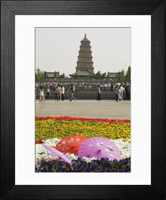 Framed Print : Big Goose Pagoda Park, Tang Dynasty built in 652 by Emperor Gaozong, Xian City Framed Print : Big Goose Pagoda Park, Tang Dynasty built in 652 by Emperor Gaozong, Xian City