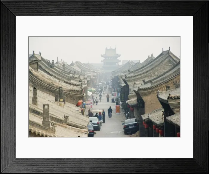 Framed Print : Historic old town buildings, UNESCO World Heritage Site, Pingyao City, Shanxi Province Framed Print : Historic old town buildings, UNESCO World Heritage Site, Pingyao City, Shanxi Province
