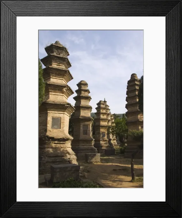 Framed Print : Pagoda Forest cemetery at Shaolin Temple, the birthplace of Kung Fu martial arts Framed Print : Pagoda Forest cemetery at Shaolin Temple, the birthplace of Kung Fu martial arts