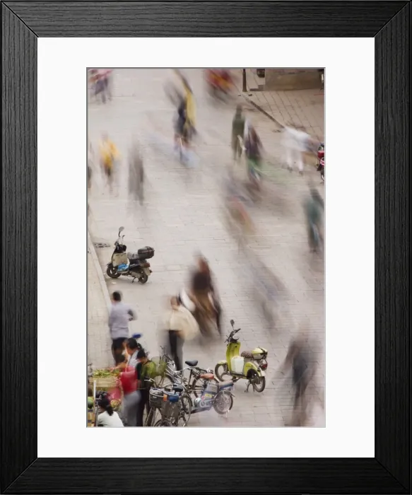 Framed Print : People in the historic old town of Pingyao City, Shanxi Province, China, Asia Framed Print : People in the historic old town of Pingyao City, Shanxi Province, China, Asia