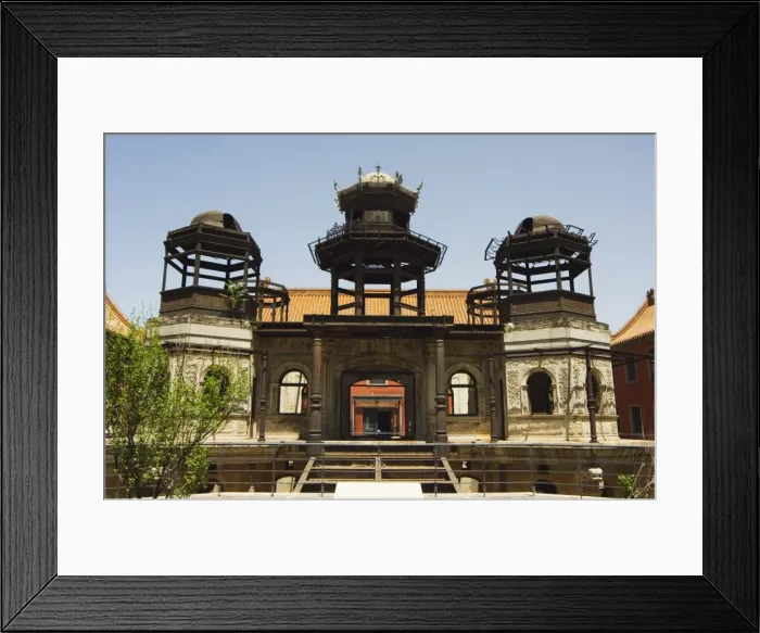 Framed Print : The Palace of Prolonging Happiness built in 1420 and destroyed by fire in 1845 located inside Zijin Cheng The Forbidden City Palace Museum, UNESCO World Heritage Site, Beijing