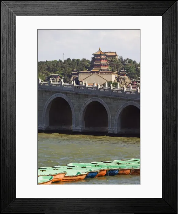Framed Print : Seventeen Arch Bridge on Kunming Lake built in 1750 during Emperor Qialongs reign leads to South Lake Island, Yihe Yuan (The Summer Palace), UNESCO World Heritage Site, Beijing Framed Print : Seventeen Arch Bridge on Kunming Lake built in 1750 during Emperor Qialongs reign leads to South Lake Island, Yihe Yuan (The Summer Palace), UNESCO World Heritage Site, Beijing