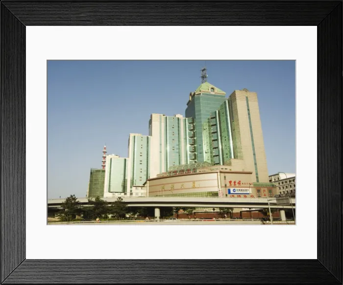 Framed Print : Modern buildings near Beijing North Train Station, Xizhimen district, Beijing Framed Print : Modern buildings near Beijing North Train Station, Xizhimen district, Beijing