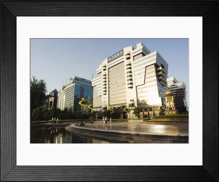Framed Print : Downtown buildings in Fuchengmen area of Beijing, China, Asia Framed Print : Downtown buildings in Fuchengmen area of Beijing, China, Asia