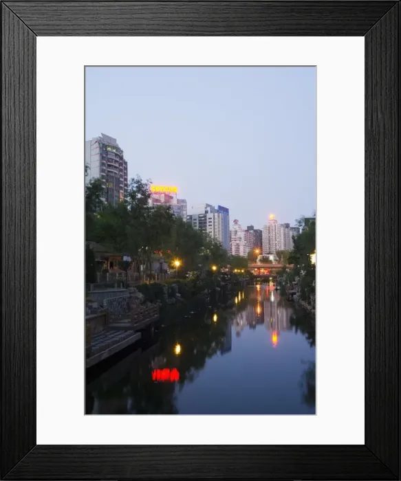 Framed Print : Downtown buildings illuminated in Xizhimen area of Beijing, China, Asia Framed Print : Downtown buildings illuminated in Xizhimen area of Beijing, China, Asia
