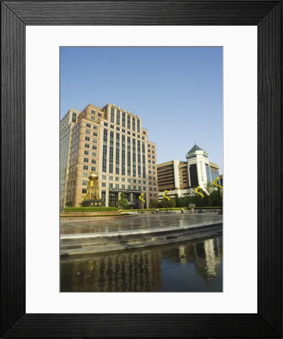 Framed Print : Downtown buildings in Fuchengmen area of Beijing, China, Asia Framed Print : Downtown buildings in Fuchengmen area of Beijing, China, Asia