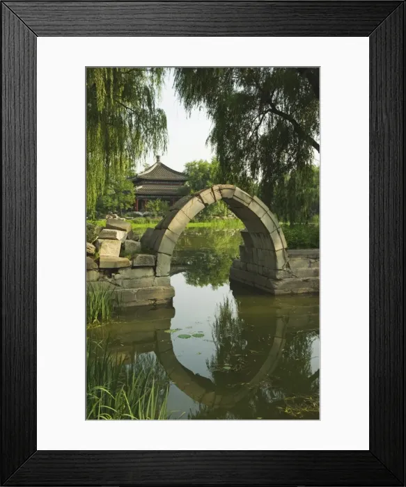 Framed Print : An arched bridge at Yuanmingyuan (Old Summer Palace), Beijing, China, Asia Framed Print : An arched bridge at Yuanmingyuan (Old Summer Palace), Beijing, China, Asia