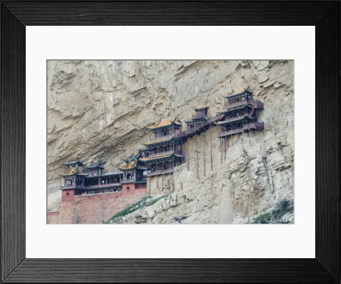 Framed Print : The Hanging Monastery dating back more than 1400 years in Jinlong Canyon Framed Print : The Hanging Monastery dating back more than 1400 years in Jinlong Canyon