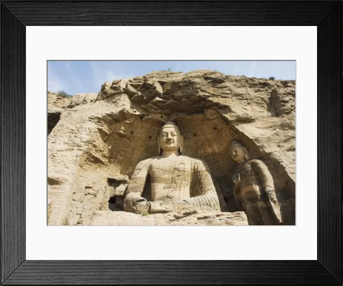 Framed Print : Buddhist statues of Yungang Caves cut during the Northern Wei Dynasty in 460 AD Framed Print : Buddhist statues of Yungang Caves cut during the Northern Wei Dynasty in 460 AD