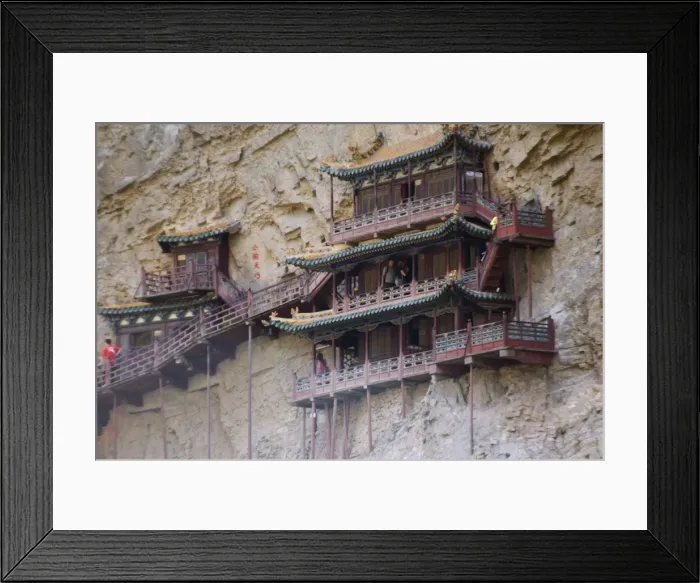 Framed Print : The Hanging Monastery dating back more than 1400 years in Jinlong Canyon Framed Print : The Hanging Monastery dating back more than 1400 years in Jinlong Canyon