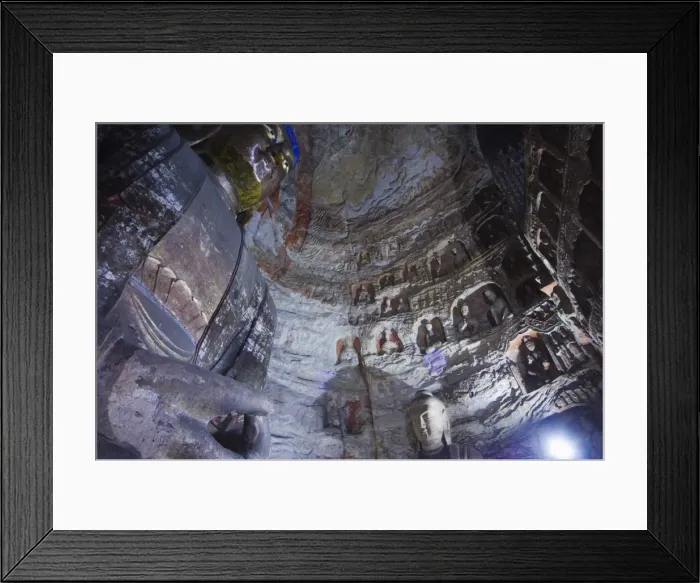 Framed Print : Seated statue of Sakyamuni at 17m high, the largest Buddha of Yungang Caves cut during the Northern Wei Dynasty in 460 AD, UNESCO World Heritage Site near Datong in Shanxi province Framed Print : Seated statue of Sakyamuni at 17m high, the largest Buddha of Yungang Caves cut during the Northern Wei Dynasty in 460 AD, UNESCO World Heritage Site near Datong in Shanxi province