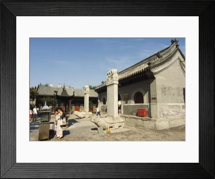 Framed Print : White Cloud Temple (Baiyun Guan) tended by Taoist monks and founded in AD 739 with todays buildings dating from the Ming and Qing dynasties, Beijing Framed Print : White Cloud Temple (Baiyun Guan) tended by Taoist monks and founded in AD 739 with todays buildings dating from the Ming and Qing dynasties, Beijing