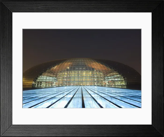 Framed Print : The National Theatre Opera House, also known as The Egg designed by French architect Paul Andreu Framed Print : The National Theatre Opera House, also known as The Egg designed by French architect Paul Andreu