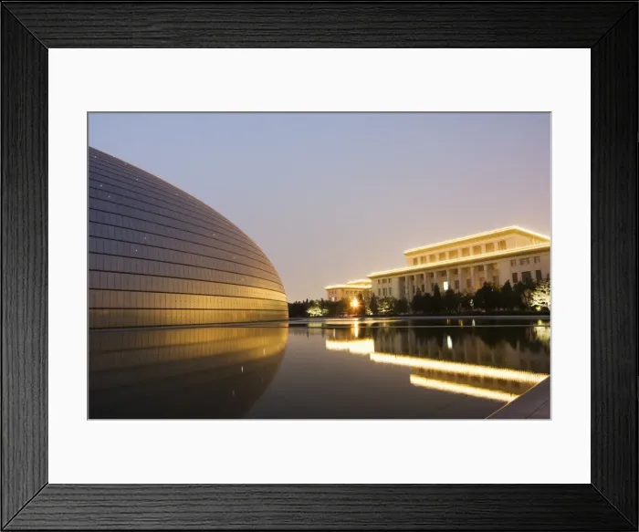 Framed Print : Soviet style Great Hall of the People contrasts with The National Theatre Opera House Framed Print : Soviet style Great Hall of the People contrasts with The National Theatre Opera House