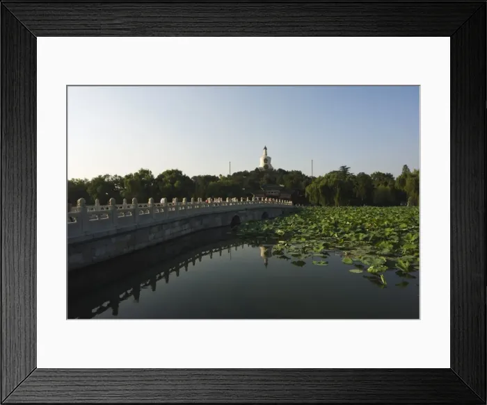 Framed Print : Baitai White Dagoba on Jade Islet, originally built in 1651 for a visit by the Dalai Lama Framed Print : Baitai White Dagoba on Jade Islet, originally built in 1651 for a visit by the Dalai Lama
