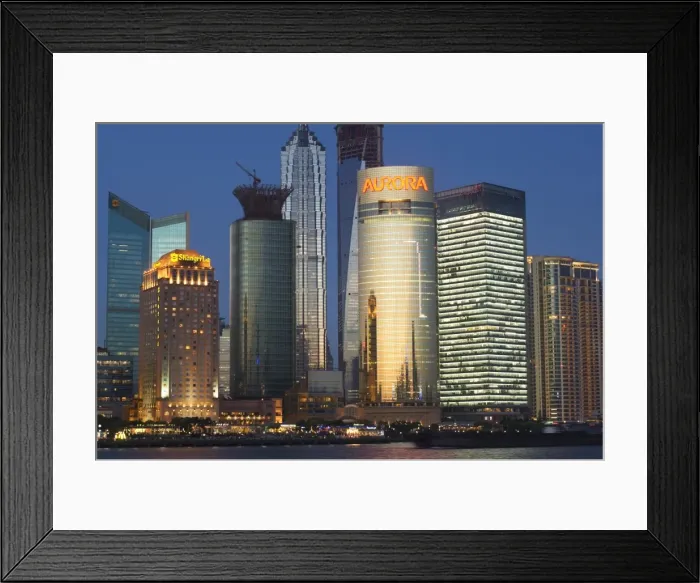 Framed Print : Modern buildings in Pudong new area on the banks of Huangpu River, Pudong Framed Print : Modern buildings in Pudong new area on the banks of Huangpu River, Pudong
