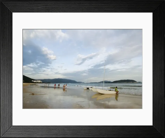 Framed Print : Yalong beach area, Sanya City, Hainan Province, China, Asia