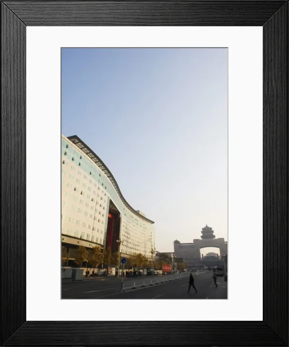 Framed Print : Modern architecture around Beijing West Train Station, Beijing, China, Asia