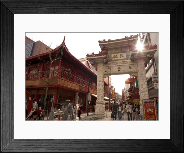 Framed Print : sunset, China Town, Kobe city, Kansai, Honshu island, Japan, Asia Framed Print : sunset, China Town, Kobe city, Kansai, Honshu island, Japan, Asia