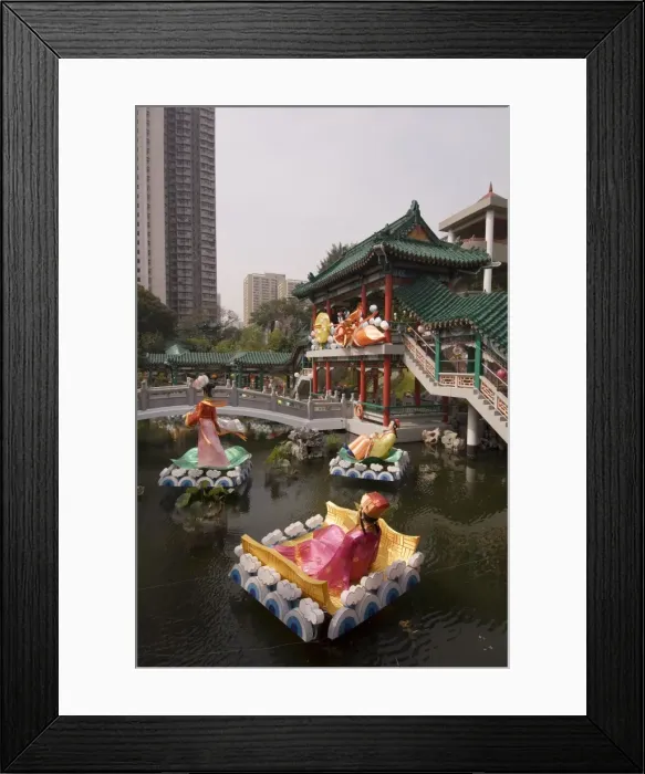 Framed Print : Wong Tai Sin Temple, Wong Tai Sin district, Kowloon, Hong Kong, China, Asia