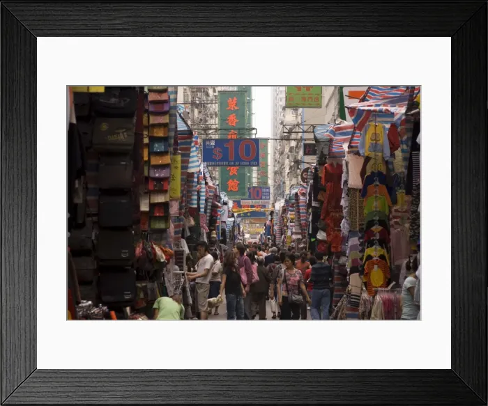 Framed Print : Tung Choi Street, Mong Kok district market, Kowloon, Hong Kong, China, Asia Framed Print : Tung Choi Street, Mong Kok district market, Kowloon, Hong Kong, China, Asia