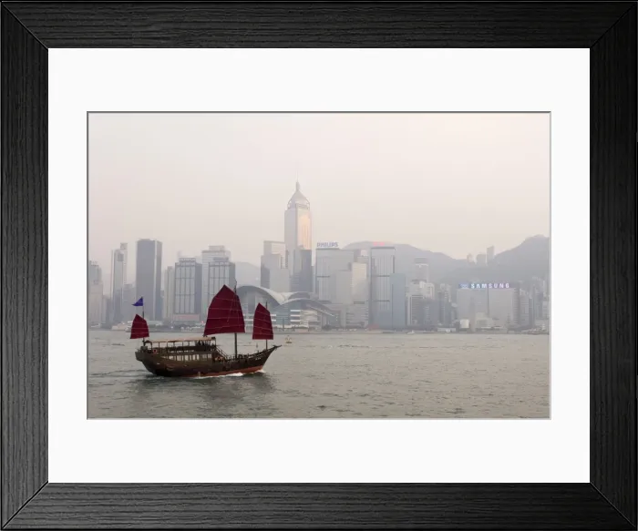 Framed Print : Chinese Junk, Hong Kong, China, Asia Framed Print : Chinese Junk, Hong Kong, China, Asia