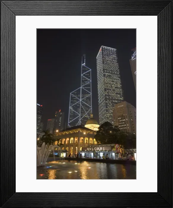 Framed Print : Statue Square, Old Supreme Court Building in front of the Bank of China Tower Framed Print : Statue Square, Old Supreme Court Building in front of the Bank of China Tower
