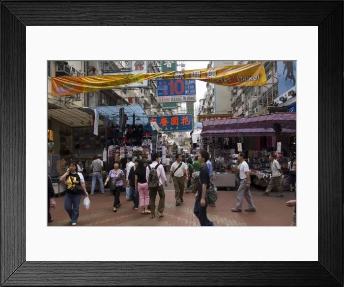 Framed Print : Tung Choi street, Mong Kok district, Kowloon, Hong Kong, China, Asia