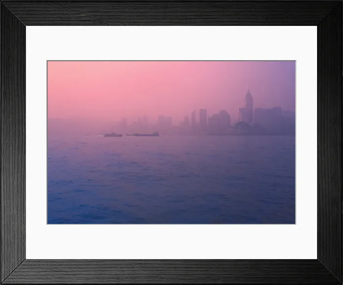 Framed Print : Morning at Hong Kong harbour, Hong Kong, China, Asia Framed Print : Morning at Hong Kong harbour, Hong Kong, China, Asia